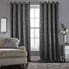 Wholesale luxury Eyelet blackout ready made curtain for living room sets