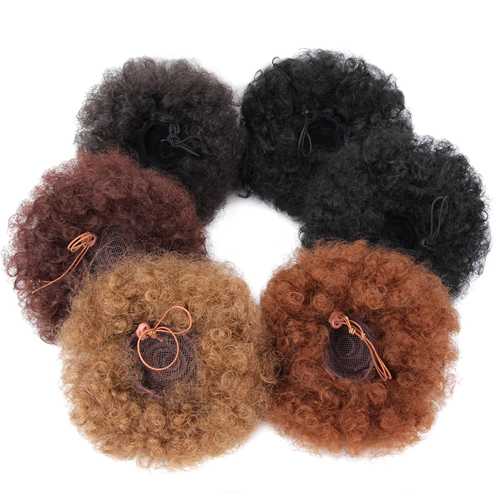 AliLeader Cheap Price Short Afro Curly Wrap Drawstring Hair Puff Chignon with Combs
AliLeader Cheap Price Short Afro Curly Wrap Drawstring Hair Puff Chignon with Combs