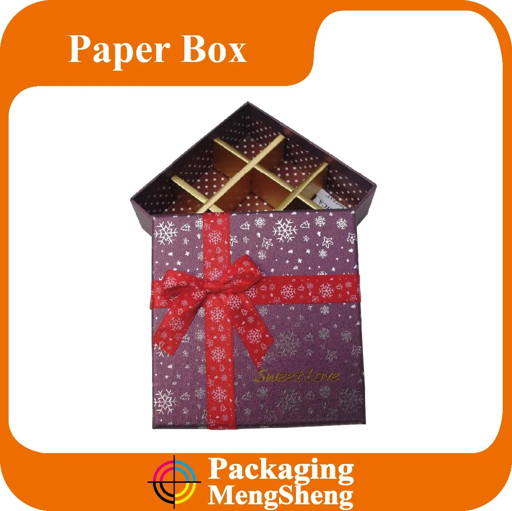 luxury cardboard paper chocolate boxes/paper gift packaging with