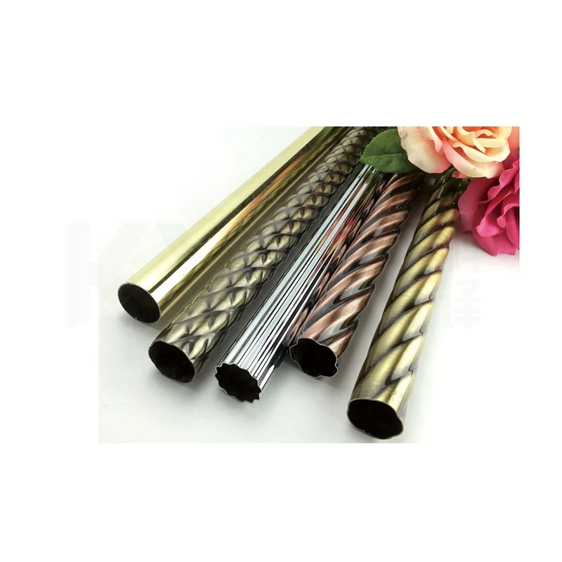Double Curtain Rod Set Poles Pipe Curtains Wholesale Iron Steel