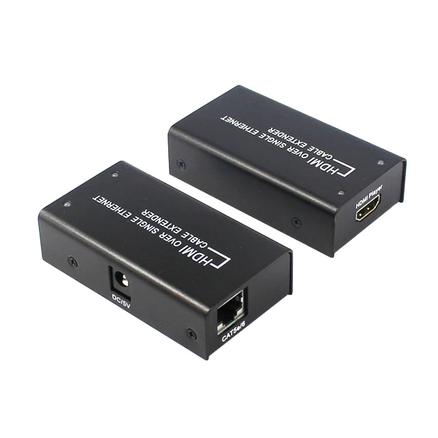 Premium quality hdmi to ethernet converter with rj45 adapter 60M over single cat 5e / 6, Black
Premium quality hdmi to ethernet converter with rj45 adapter 60M over single cat 5e / 6, Black