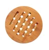 Wholesale Natural Bamboo Trivet For Kitchen Eco-friendly Round Shape Bamboo Trivet Mat Heavy Duty Hot Pot Holder Pads Low Price