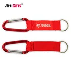 Custom woven designer key chain children carabiner hook lanyard short strap parts