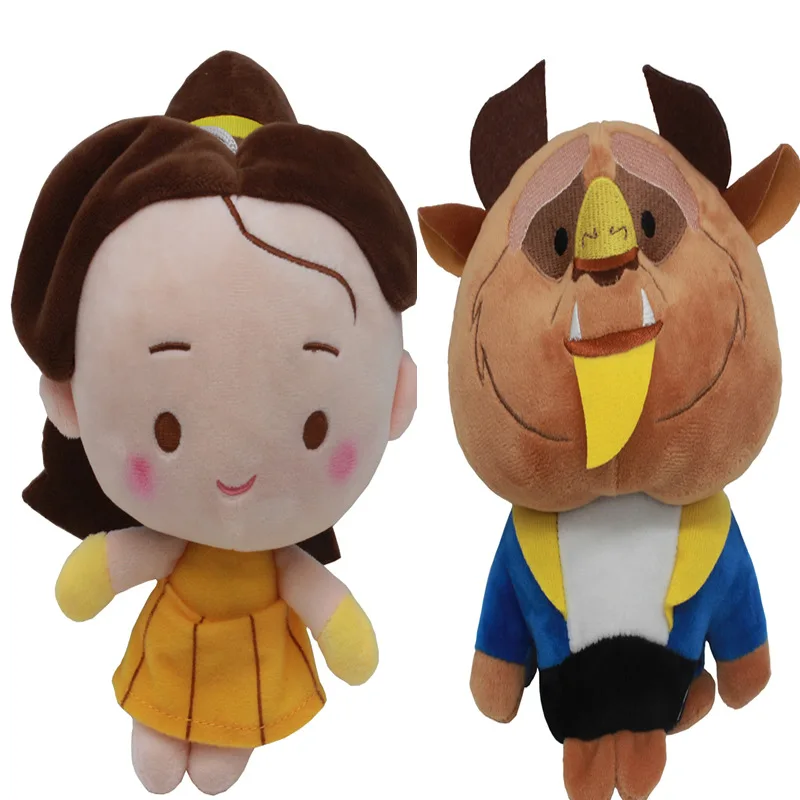 beauty and the beast plush dolls