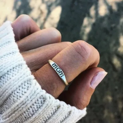 wholesale silver mom ring minimalist ring minimalist jewelry ring, Picture