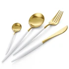 Top Seller Durable Low MOQ Royal Gold Plated Stainless Steel 18/10 Hotel Cutlery Set