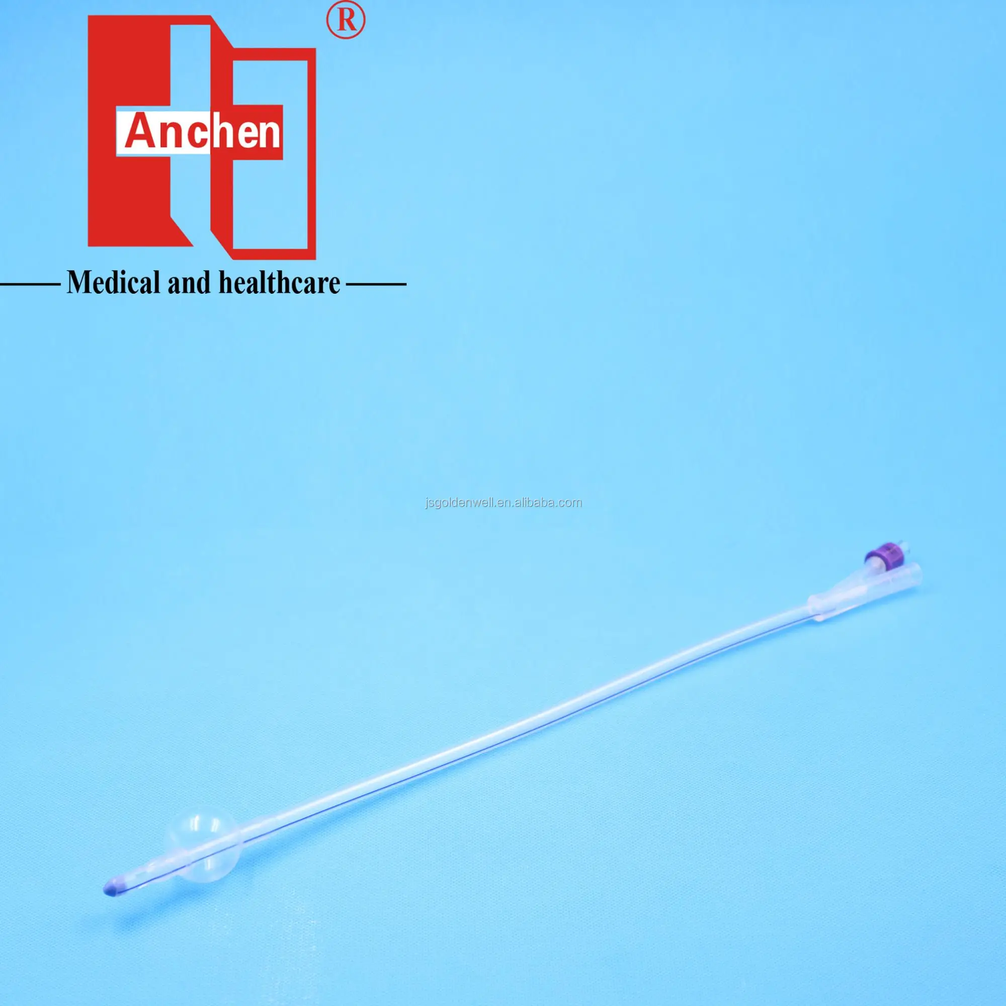 2-way fr22 30ml violet 100% silicone foley catheter