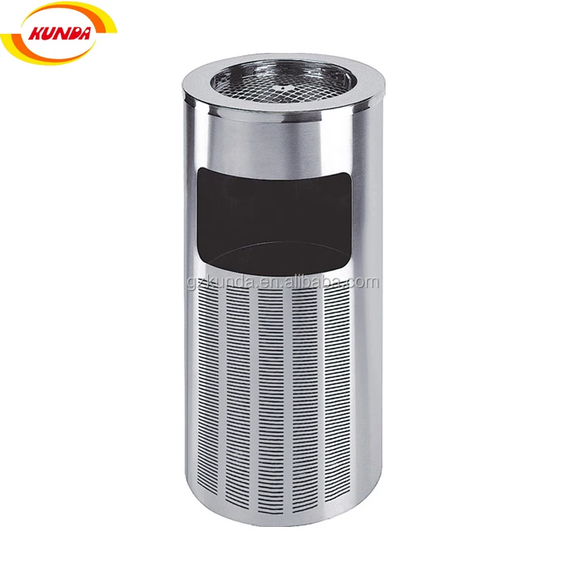 durable stainless steel mesh waste bins perforated metal trash can recycle bin GPX-103