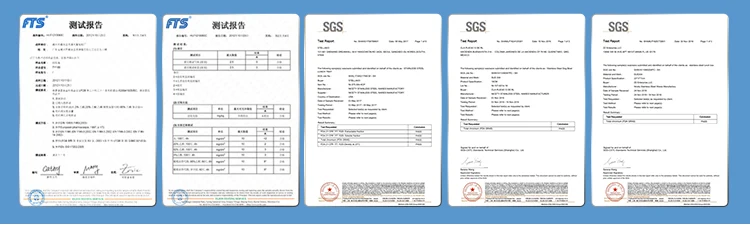 Stainless Steel Canister/Stainless Steel food container Chaoan Caitang Nicety Stainless Steel Wares Manufactory product Certifications.Our products passed the SGS LFGB and FDA test.