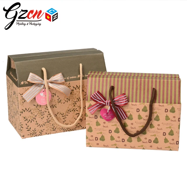 corrugated packing children toys cute gift handle carton box