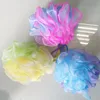 3 Colors High Grade PE Mesh Nylon Shower Puff 55gm Bath Pouf Ball Sponge