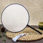 Handmade Pure Silk DIY Acrylic/Watercolor/Gouache Painting Fan