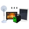 Wholesale Most Popular Portable Solar Home System With AM/FM Radio 12V DC Solar Fan and DC TV For No-Electricity Area