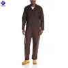 Brown Long-Sleeve Oversized Coverall Work Wear Uniforms