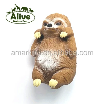 Stretch sloth TPR plastic animals brown squishy OEM OBM factory promotion