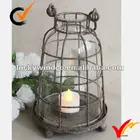 Antique Home Goods French Metal Candle Holder in Rusty Finish