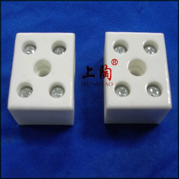 High Temperature 5a 2 Way Thermocouple Ceramic Terminal Blocks For