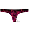 Stylish women's thong briefs good quality flower print y back thong comfortable wear mature women sexy panties