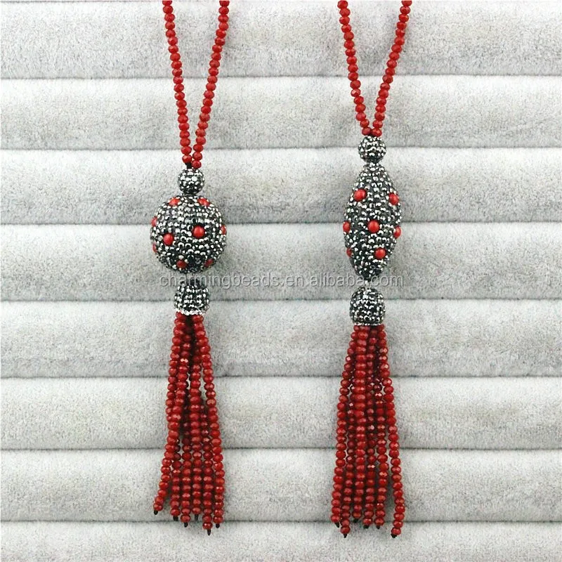 CH-JBN0129 handmade hematite bead necklace with pendants,fashion frewather pearl pendant necklace,wholesale necklace jewelry