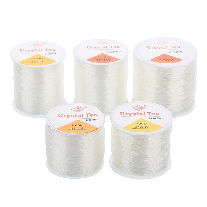 

100M/Roll Plastic Crystal DIY Beading Stretch Cords Elastic Line Jewelry Making Supply Wire String Jewelry Thread String Thread