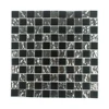 foshan new design wall tiles 4mm thickness black and silver irregular style glass mosaic