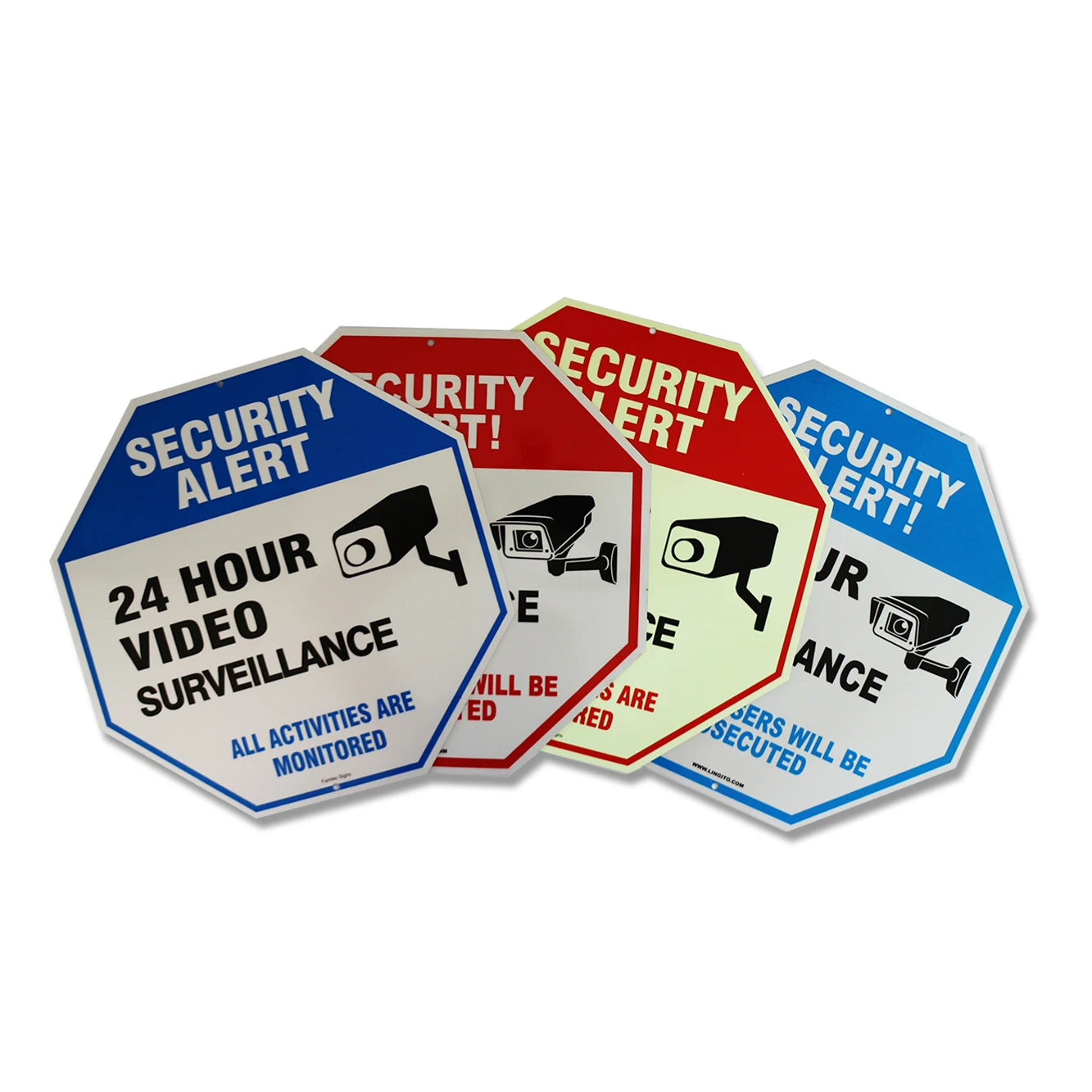 S376A New Arrival Cheap Price Customized plastic reflective security sign yard Manufacturer from China