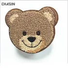 Lovely cartoon bear design chenille embroidery patch for kids clothing