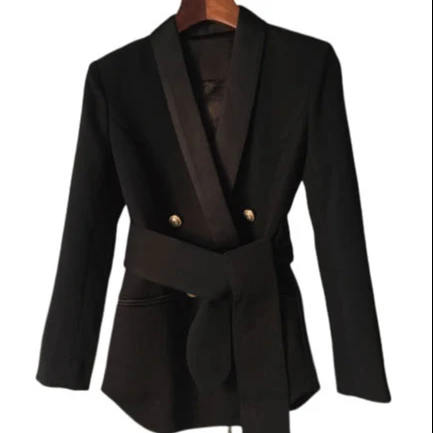 2021 New arrivals Spring Fashion women double breasted blazer jacket for ladies with belt, Customized color
2021 New arrivals Spring Fashion women double breasted blazer jacket for ladies with belt, Customized color