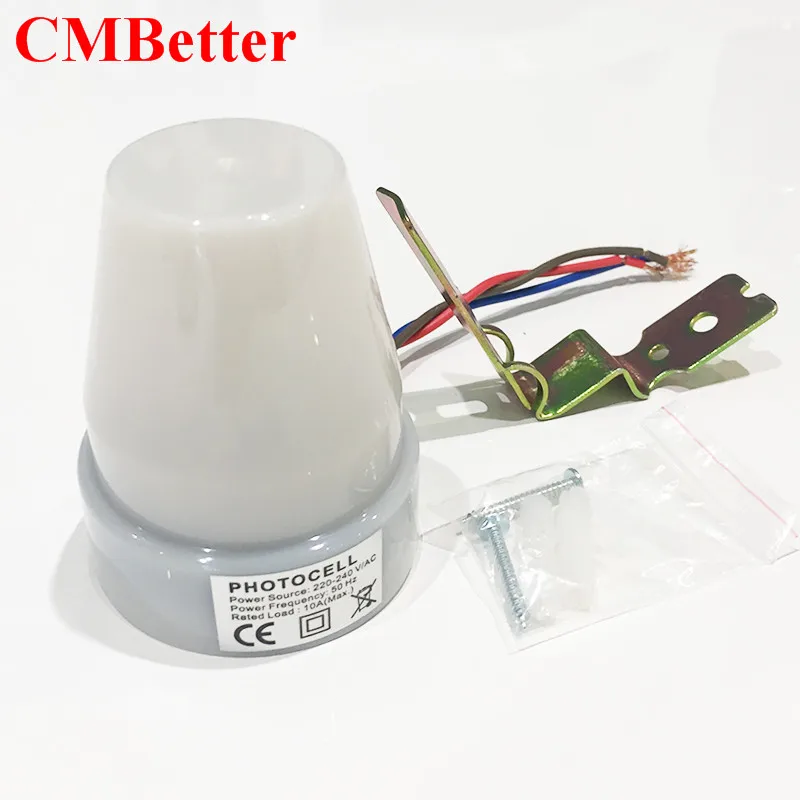 nEw   Adjustable Outdoor Use Light Sensor,Automatic Light Sensor Switch 220V-240VAC 10A Load Current (4)