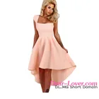 Dear-lover Latest design Pink Stripe Dip Hem Midi Swing Dress
