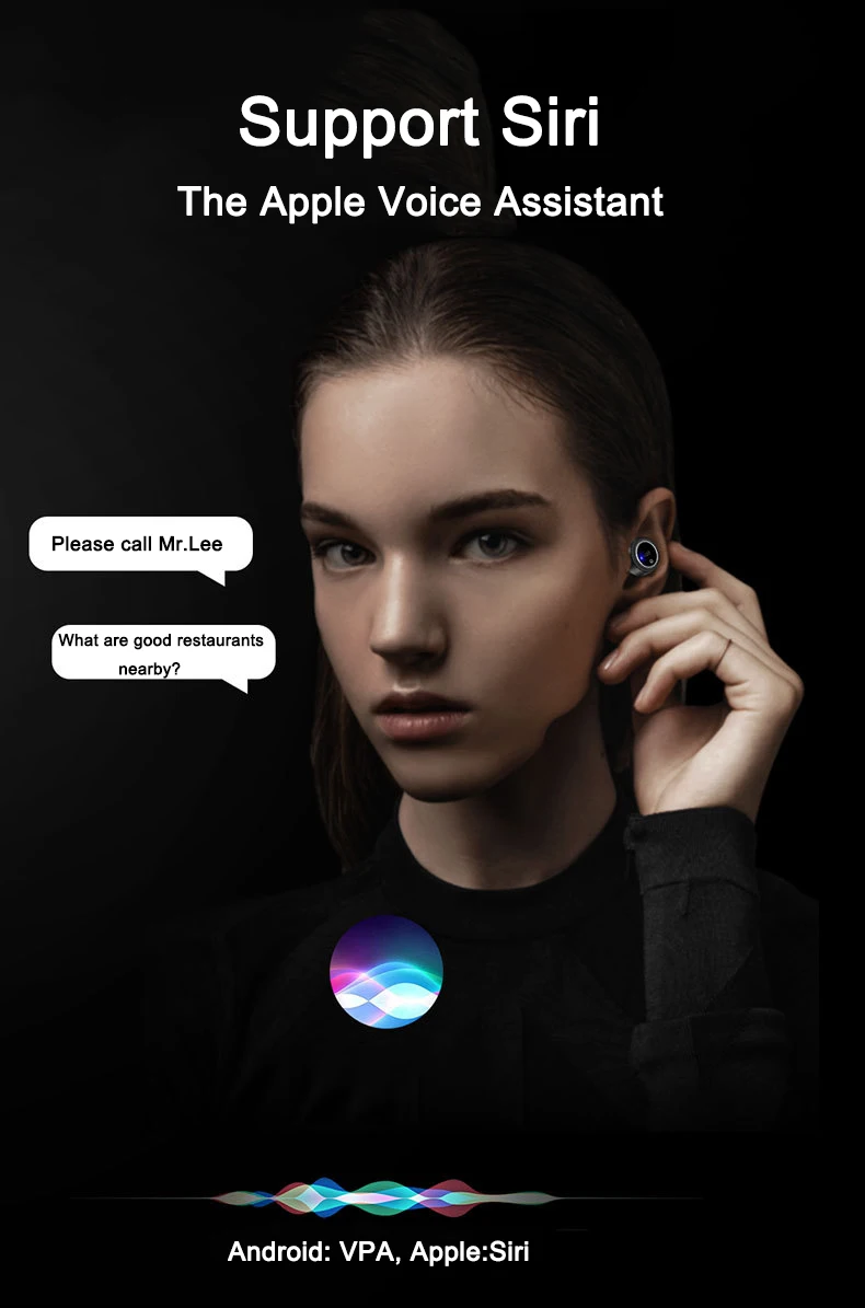 High Quality Hifi 5.0 TWS Realtek Chip Auriculares Wireless Earphone Waterproof with Charging Box - ANKUX.COM