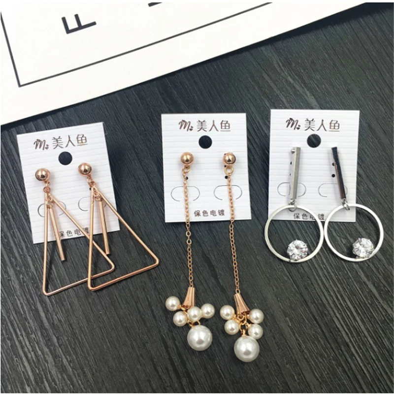 Stock Mix Designs Long Earrings, Pearl Korean Jewelry Triangle Shape Tassel Earrings, Picture
Stock Mix Designs Long Earrings, Pearl Korean Jewelry Triangle Shape Tassel Earrings, Picture