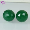 Wholesale faceted green opaque synthetic crystal glass ball gems