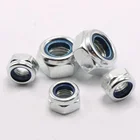 DIN 985 Galvanized Carbon Steel Nylon Lock Hex Nut M7 M8 M12
