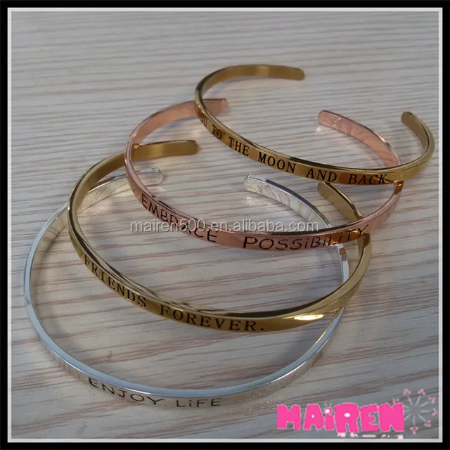 amazon fba holiday gift metal custom engraving bracelet 316