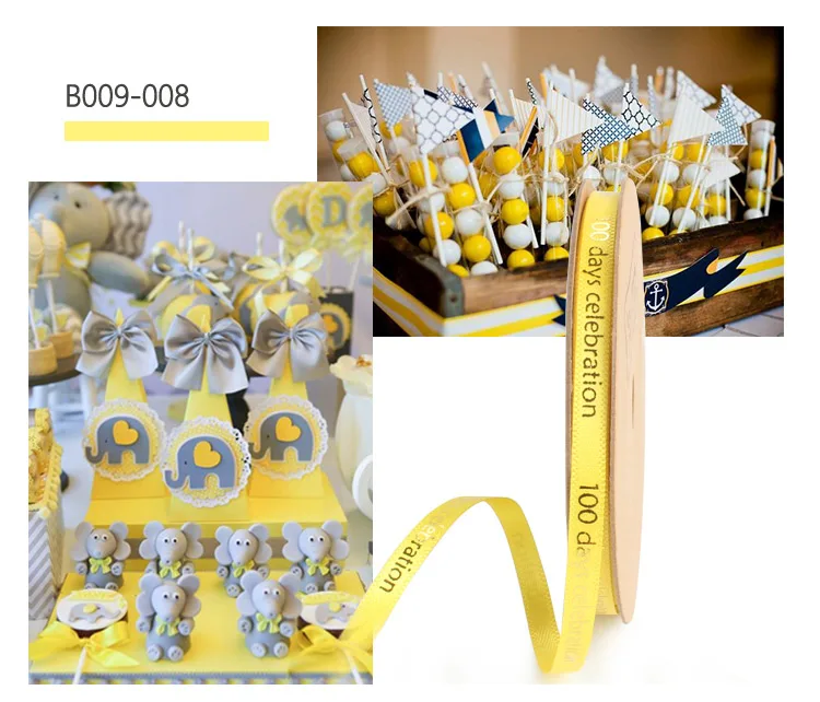 celebration polyester satin ribbon for babys 100th day party