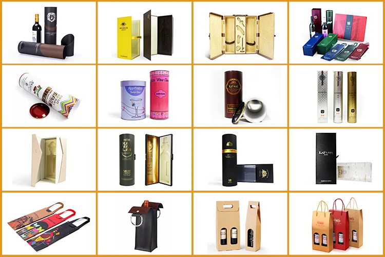 printed round gift boxes wholesale paper wine cylinder packaging