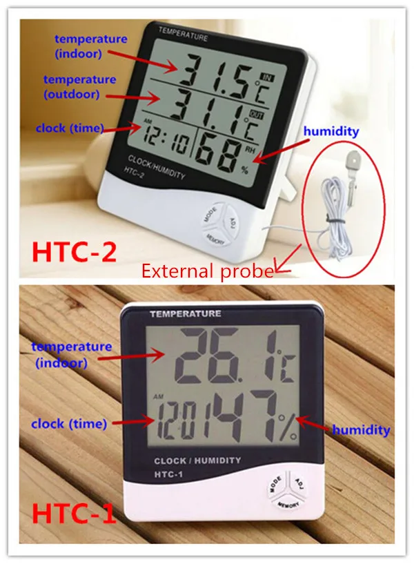 48*48mm digital barometer thermometer hygrometer psychrometer Hygrometer thermometer