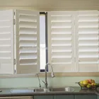 Door Window Blinds Custom Waterproof Basswood Shutter Bi-Folding Adjustable Louver Shutter
