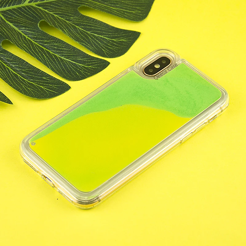 Neon Sand Liquid Mobile Phones Case Quicksand Cell Phone Covers For