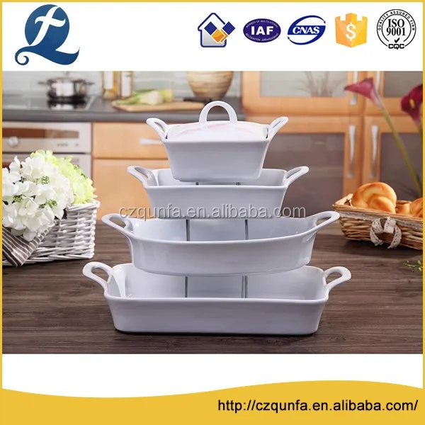 Certification guarantee food grade ceramic bakeware baking trays