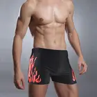 Mens Boxer Briefs Swim Shorts Trunks High Waist Underwear