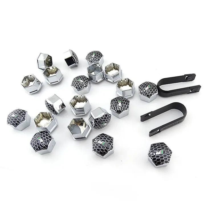 21mm 19mm 17mm Plastic Chrome Wheel Lug Nut Bolt Cover Hub Screw Cover