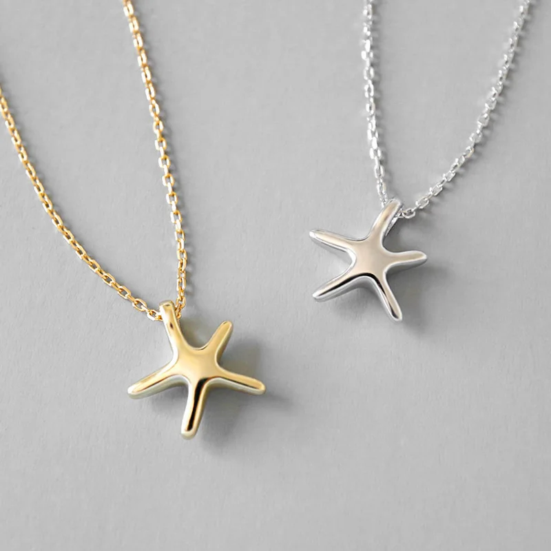 925 Sterling Silver Necklace For Women Cute Star Starfish Necklaces & Pendant Chokers Romantic Fashion Jewelry
925 Sterling Silver Necklace For Women Cute Star Starfish Necklaces & Pendant Chokers Romantic Fashion Jewelry