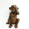 Nordic Creative 3D Animal Origami Monkey Statue Resin Craft