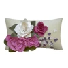 Chinese applique 3d flower cushion cover,morden cushion cover wholesale throw pillow