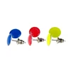Customized Fashion Neon Color Epoxy Coated Stainless Steel Round Disc Stud Earrings