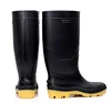 Plus size waterproof outdoor blank black casual gumboots men rubber rain boots shoes