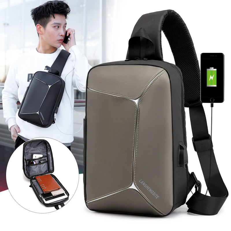 Fashion sling bag backpack for men cross body oxford polyester chest bag with USB charging port
Fashion sling bag backpack for men cross body oxford polyester chest bag with USB charging port