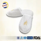Hot sale factory supply cheap terry cloth fabric thick sole hotel slipper